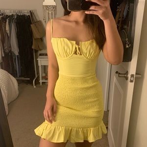 Tiger Mist Yellow Mini Dress - Size S - NWOT
